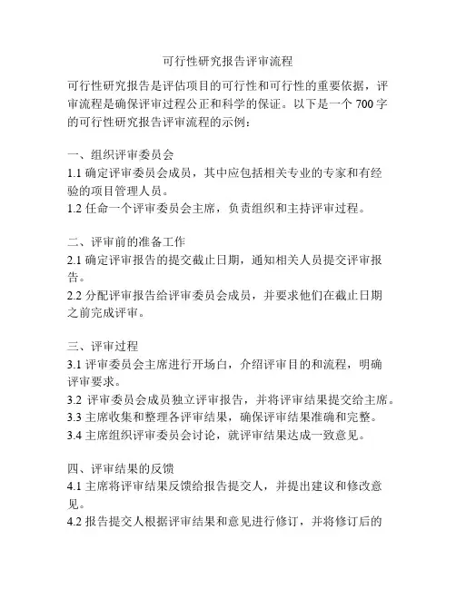 可行性研究报告评审流程