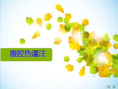 腹腔热灌注化疗的护理 ppt课件