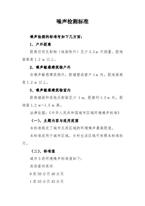 噪声检测标准