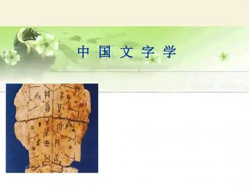 中国文字学：绪论  汉字形体的演变