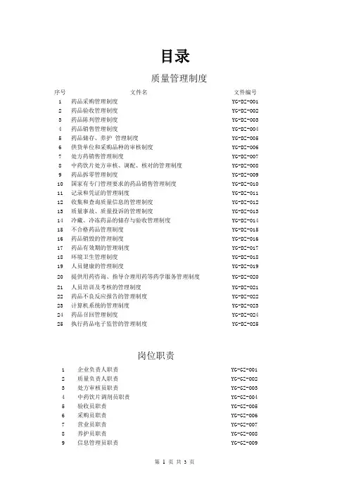 新版GSP文件目录