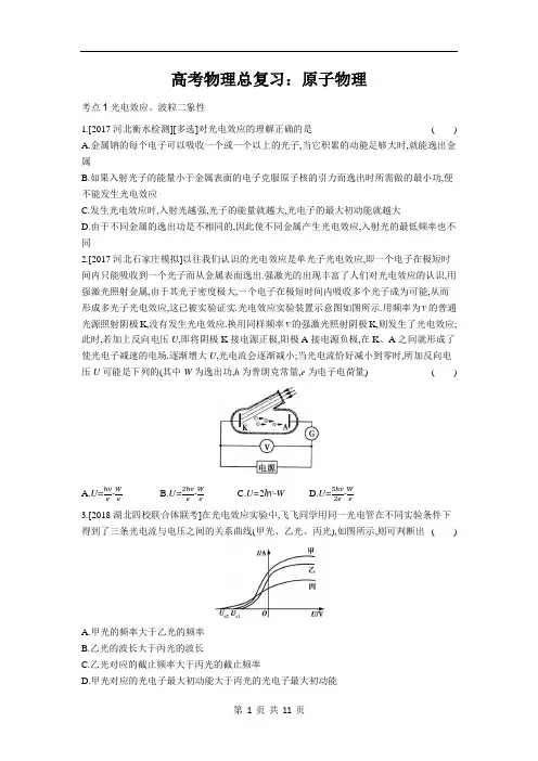 高考物理总复习：原子物理