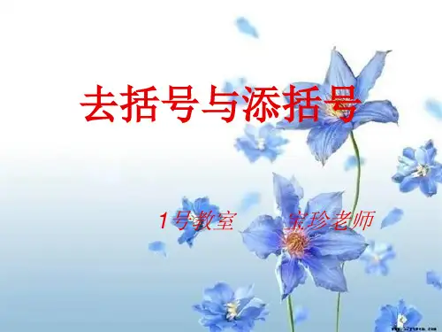 突破去括号与添括号难点