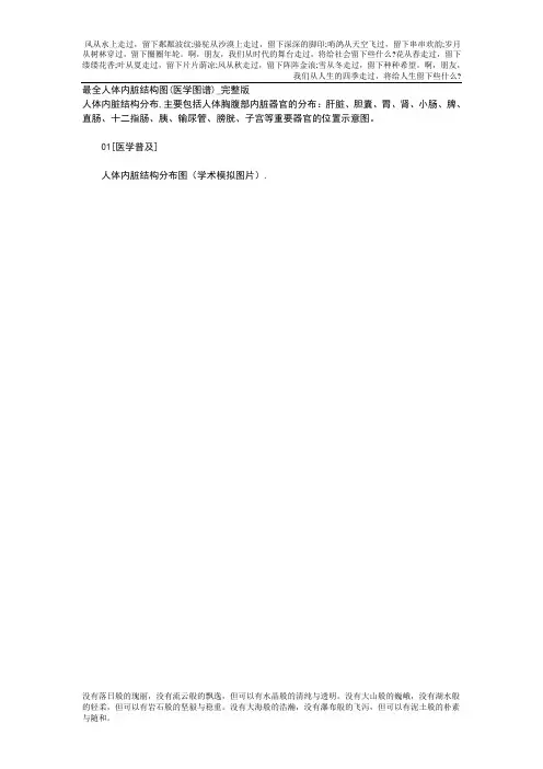 最全人体内脏结构图(医学图谱)_完整版