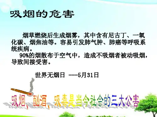 中小学优质课件拒绝吸烟酗酒课件.ppt