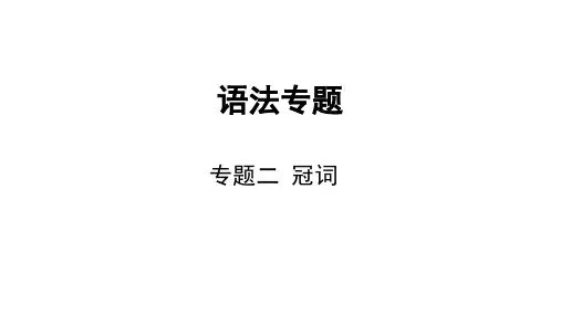 中考英语总复习+语法专题课件 冠词