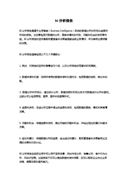 bi分析报告