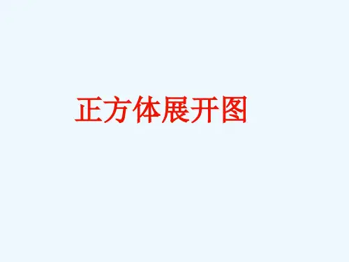 正方体展开全图11种情况演示课件