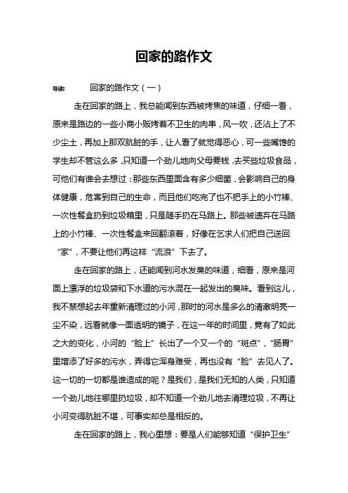 回家的路作文
