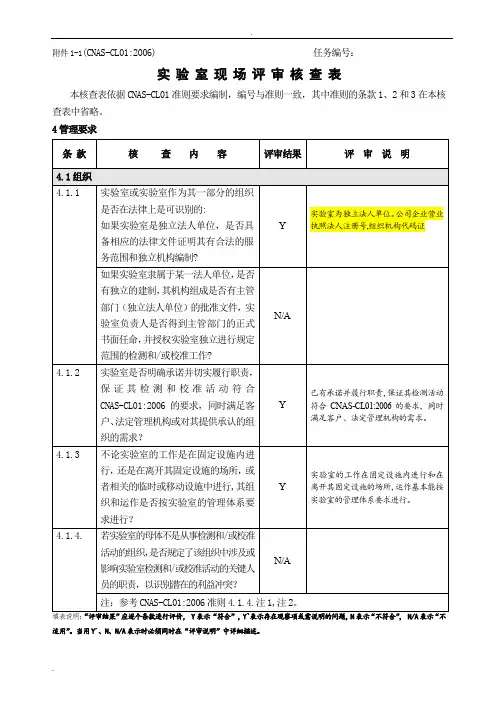 CNAS现场评审要点