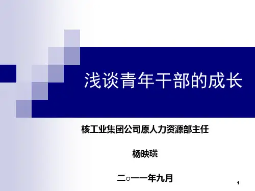 谈谈青年干部的成长