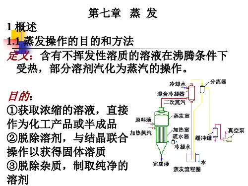 华东理工大学化工原理第七章 蒸发