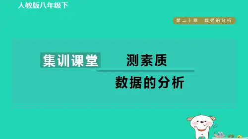 2024八年级数学下册第二十章数据的分析集训课堂测素质数据的分析课件新版新人教版