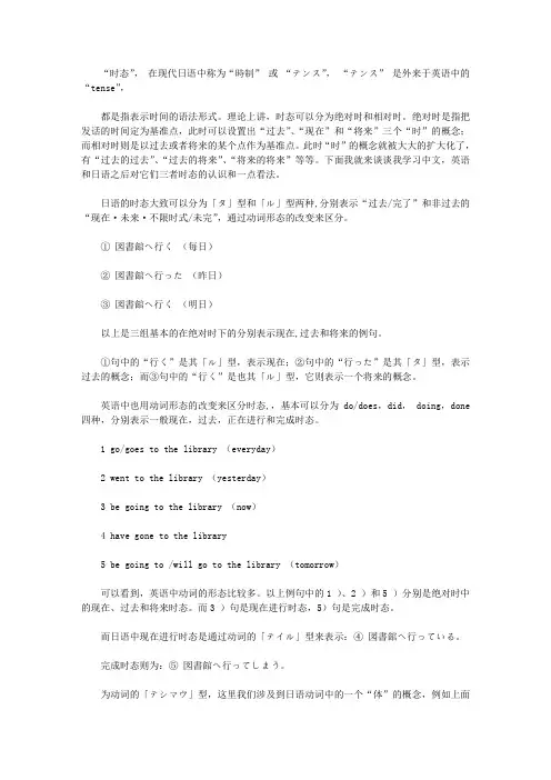 日语的时态