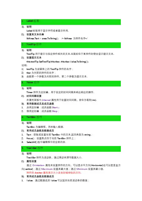 Winform控件的使用