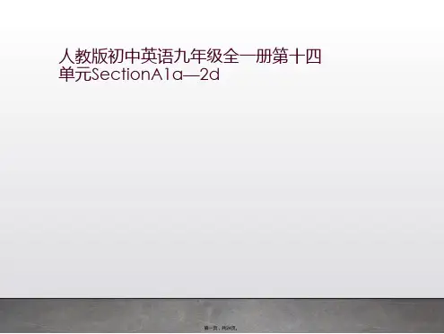 人教版初中英语九年级全一册第十四单元SectionA1a—2d