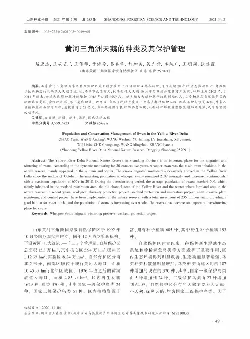 黄河三角洲天鹅的种类及其保护管理