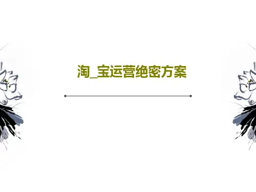 淘_宝运营绝密方案125页文档