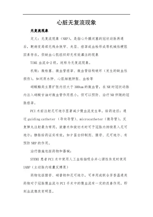 心脏无复流现象