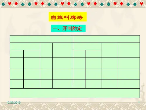 第六讲 自然叫牌法  桥牌教学课件