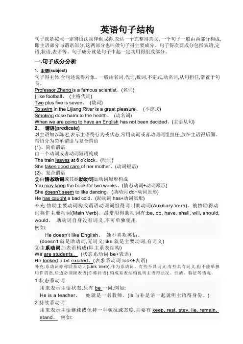 英语句子结构讲解