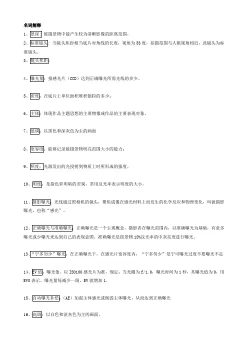 新闻摄影考试提要
