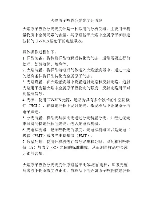 火焰原子吸收分光光度计原理
