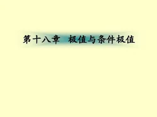 数学分析极值与条件极值