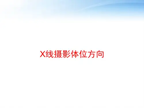 X线摄影体位方向 ppt课件
