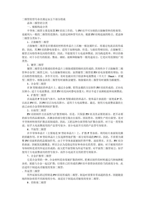 二极管的型号及命名
