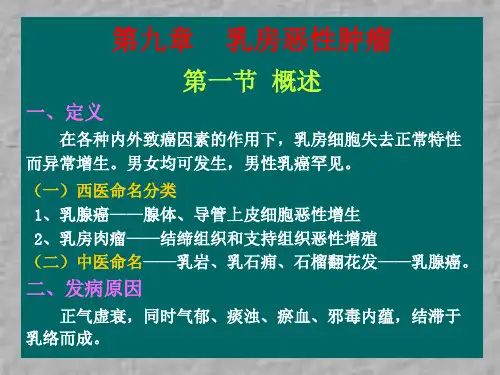 乳房的恶性肿瘤ppt课件