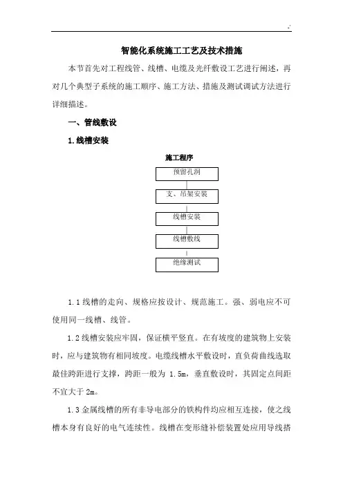 智能化系统施工工艺标准及其技术措施