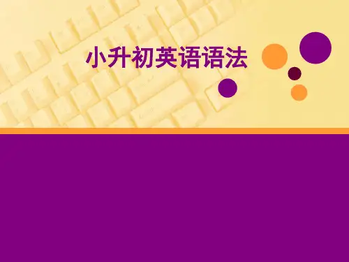 小升初语法复习课件