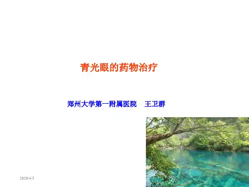 青光眼的药物治疗