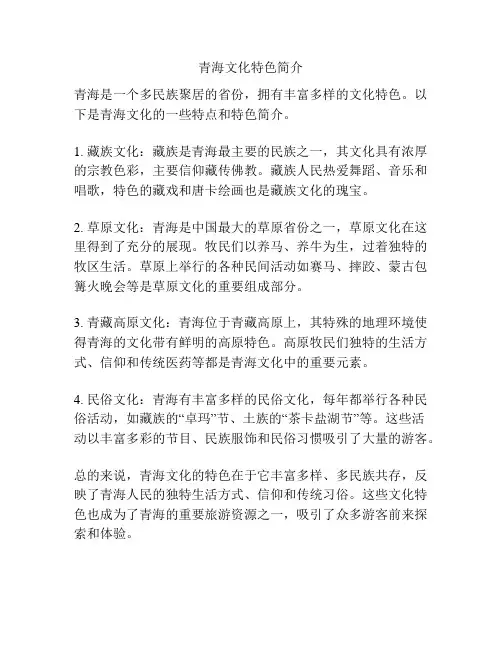 青海文化特色简介