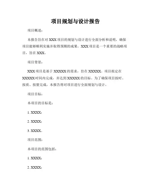 项目规划与设计报告