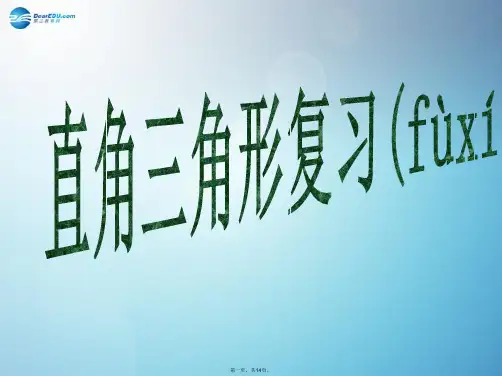 八年级数学上册 第2章 直角三角形复习课件 (新版)浙教版