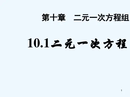 二元一次方程-PPT课件