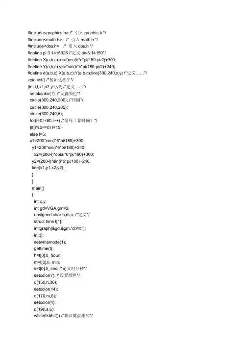 数字时钟代码