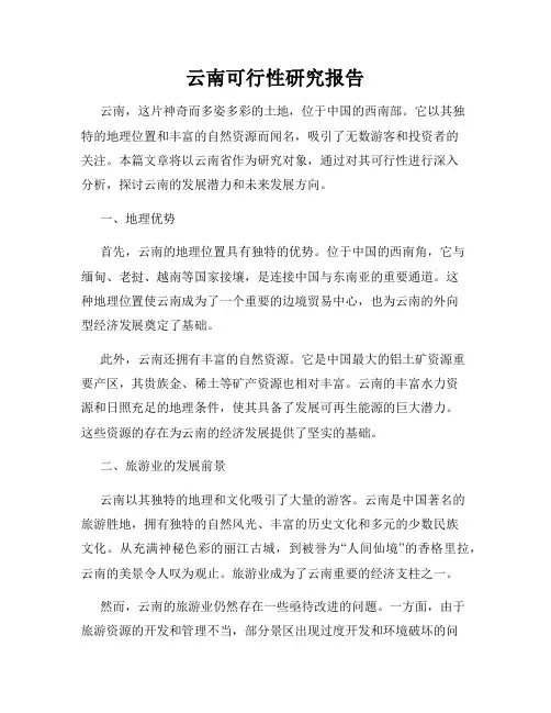 云南可行性研究报告