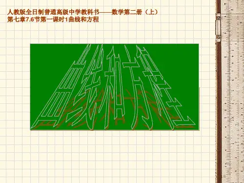 曲线和方程省公开课一等奖全国示范课微课金奖PPT课件