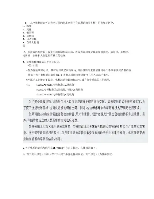 货梯载荷