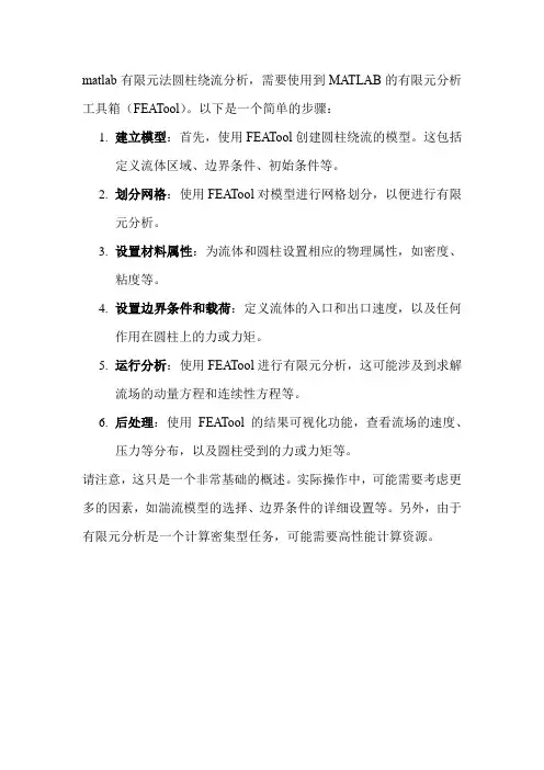 matlab有限元法圆柱绕流