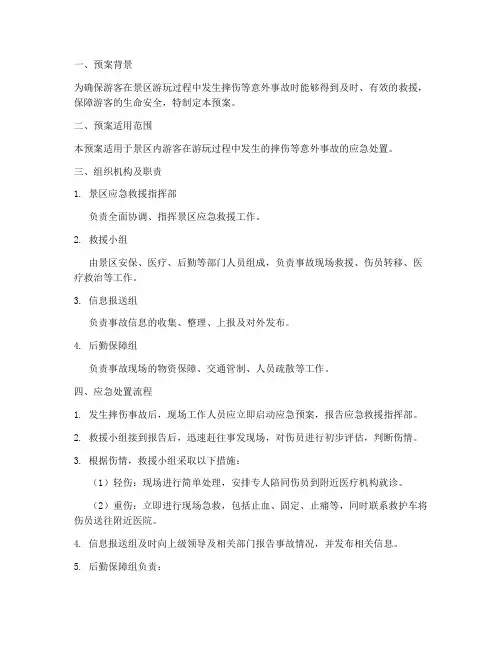 景区游玩摔伤应急预案模板