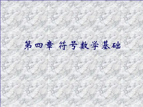 第四章 符号数学基础1