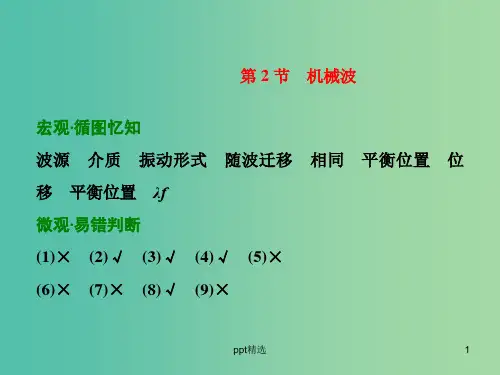 高考物理一轮复习 第十二章 第2节 机械波习题详解课件 新人教版