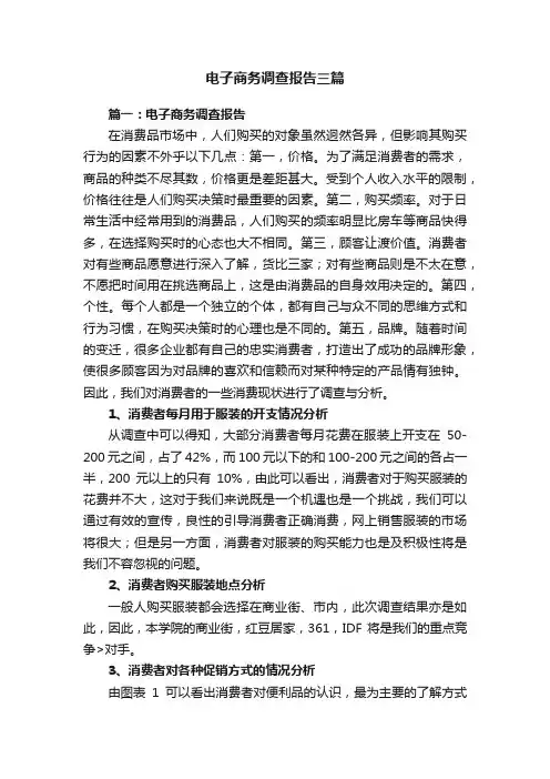 电子商务调查报告三篇