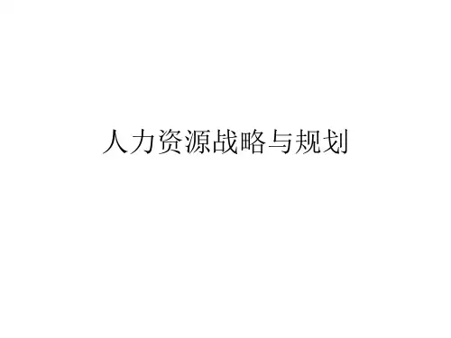 人力资源战略与规划课件