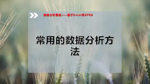 常用的数据分析方法PPT模板