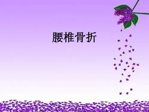 腰椎骨折 PPT课件